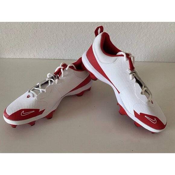 Nike Force Trout 9 Pro MCS Baseball Cleats White Red FZ0915-104 Men’s Size 12 - Picture 1 of 10